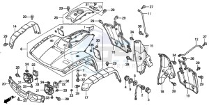 TRX350TE RANCHER ES drawing FRONT FENDER