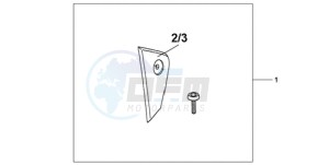 CBR1000RA9 France - (F / ABS CMF MME) drawing FAIRING SCUFF PAD