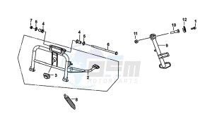 SYMPHONY ST 125I/ABS (XB12WW-EU) (E4) (L8-M0) drawing MAIN STAND / SIDE STAND  / KICKSTARTER PEDAL