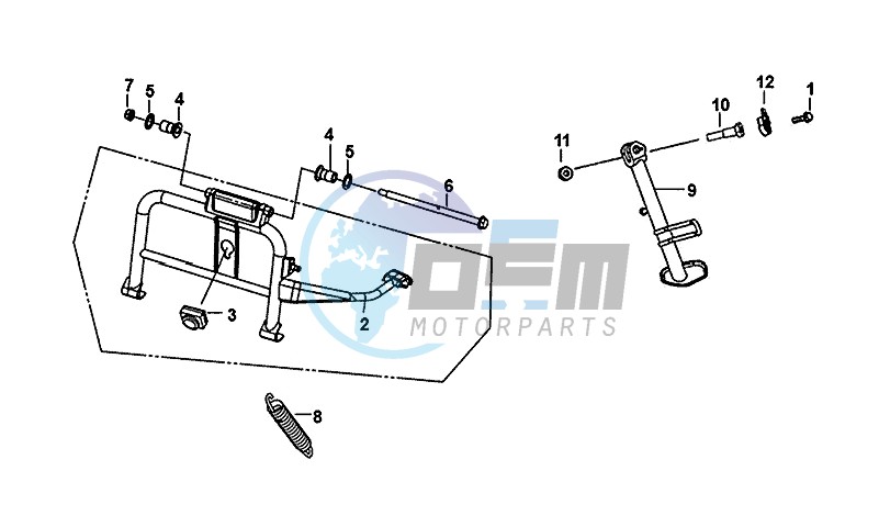 MAIN STAND / SIDE STAND  / KICKSTARTER PEDAL