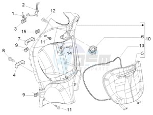 Liberty 125 Leader RST drawing Front glove compartment