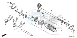 NC700SAD NC700S ABS 2ED - (2ED) drawing GEARSHIFT DRUM (NC700S/ SA)