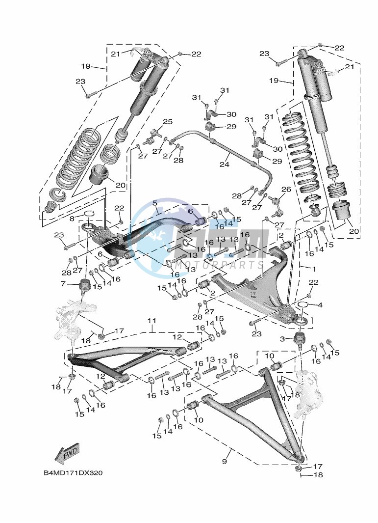 FRONT SUSPENSION & WHEEL