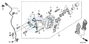 VT750CSC drawing FRONT BRAKE CALIPER ( VT750C2S/ CS)