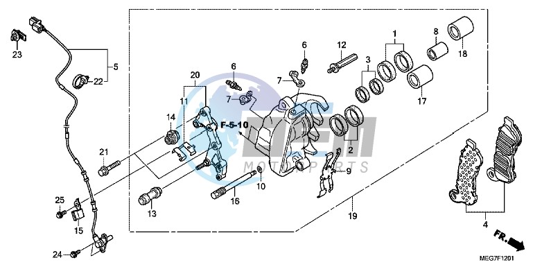 FRONT BRAKE CALIPER ( VT750C2S/ CS)