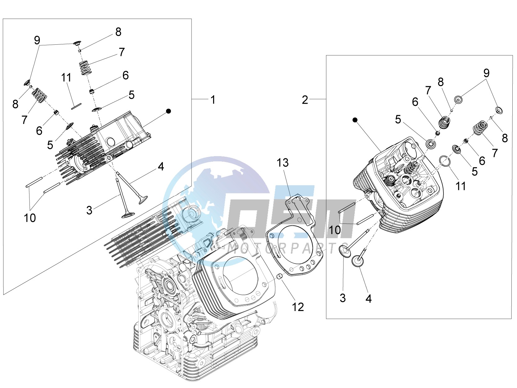 Cylinder head - valves