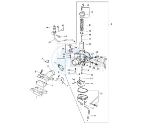 TZR 50 drawing CARBURETOR