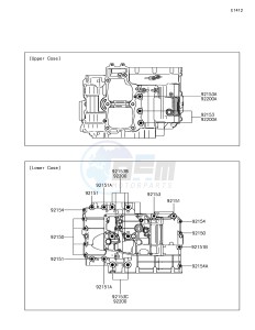 VERSYS 650 ABS KLE650FHFA XX (EU ME A(FRICA) drawing Crankcase Bolt Pattern