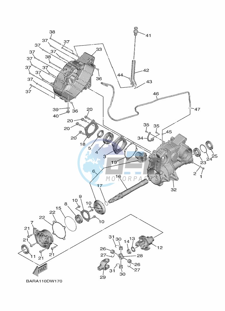 MIDDLE DRIVE GEAR