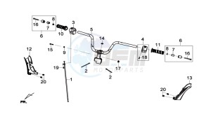 GTS 125I drawing HANDLEBAR / BRAKE LEVERS CPL  L/R