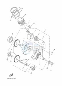 YBR125EGS (43BJ) drawing CRANKSHAFT & PISTON