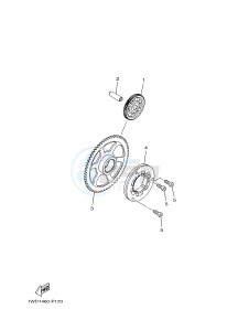 MTN250 MTN-250 MT-250 (B046) drawing STARTER CLUTCH