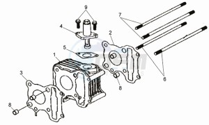 CELLO 50 45KMH drawing CYLINDER / GASKETS