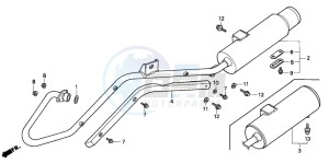 TRX200D FOURTRAX 200 drawing EXHAUST MUFFLER