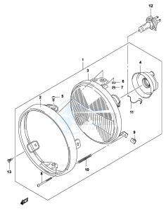 GS500 (P19) drawing HEADLAMP (GS500K4 P24)