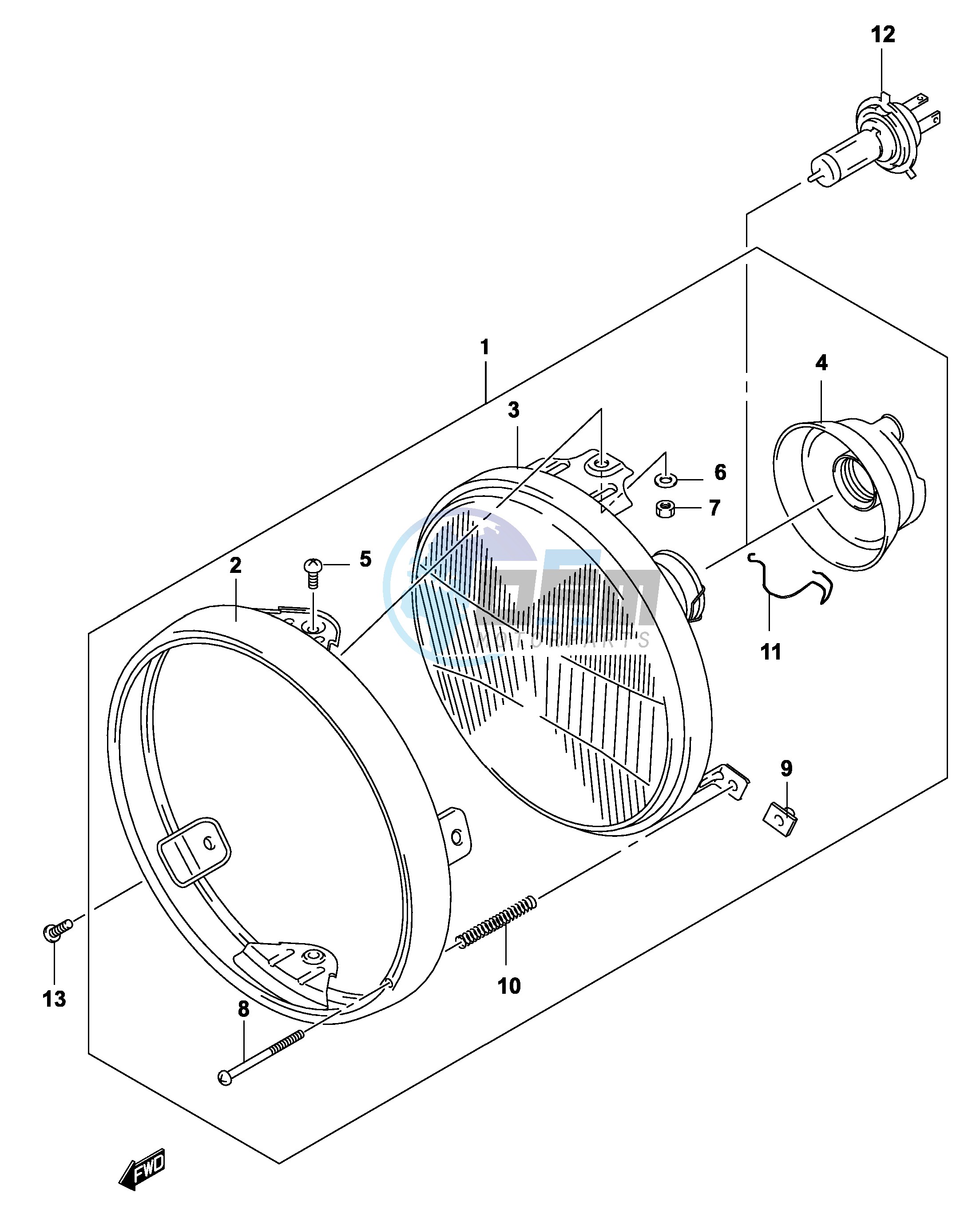 HEADLAMP (GS500K4 P24)