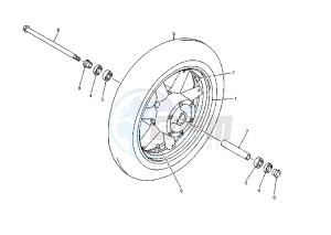 XVZ ROYAL STAR 1300 drawing FRONT WHEEL