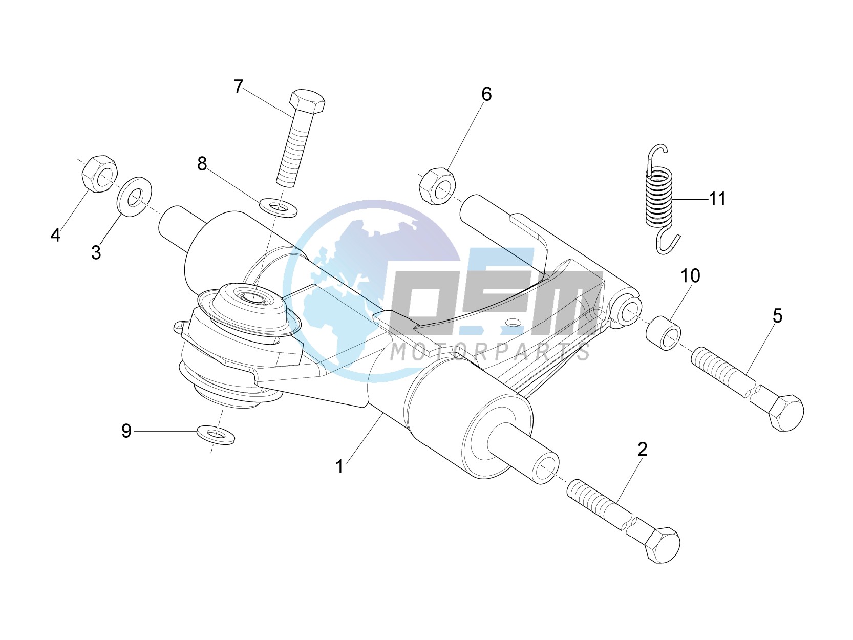 Swinging arm