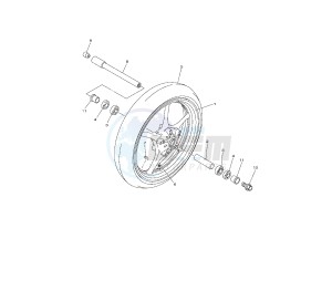 YZF R6 600 drawing FRONT WHEEL