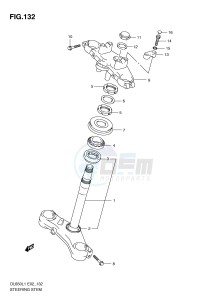 DL650 (E2) V-Strom drawing STEERING STEM