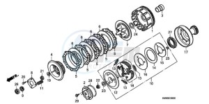 TRX250TEA Australia - (U / EC) drawing CLUTCH