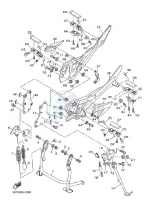 XJ6FA 600 DIVERSION F (ABS) (1DG5 1DG6) drawing STAND & FOOTREST