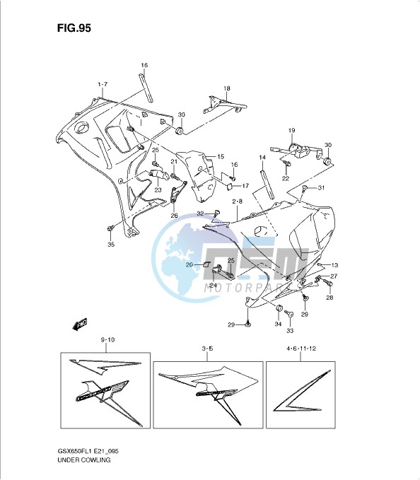 UNDER COWLING (GSX650FAL1 E21)