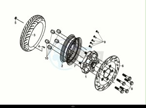 FIDDLE IV 125 (XG12W1-EU) (M0-M3) drawing REAR WHEEL