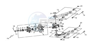 QUAD LANDER 300SL drawing REAR FORK SUSPENSION