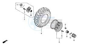 TRX350TM FOURTRAX 350 drawing REAR WHEEL