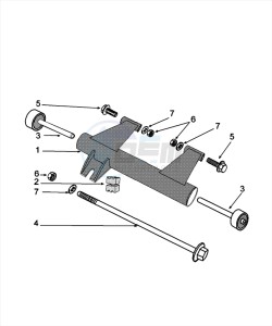 DJANGO 50 4T EVASION drawing ENGINE BRACKET