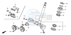 CB1300SA CB1300SUPERBOLD'OR drawing STEERING STEM