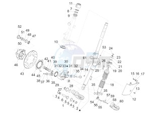 GTS 300 ie ABS Super (APAC) drawing Fork/steering tube - Steering bearing unit