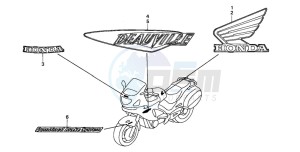 NT650V DEAUVILLE drawing MARK