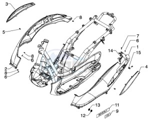 Beverly 125 drawing Side covers