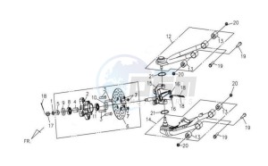 QUAD LANDER 300S drawing REAR FORK SUSPENSION