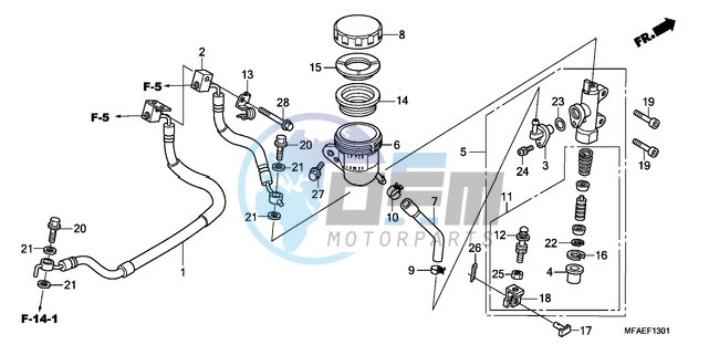 REAR BRAKE MASTER CYLINDER (CBF1000A/T/S)