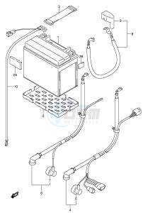 DL1000 (E2) V-Strom drawing BATTERY