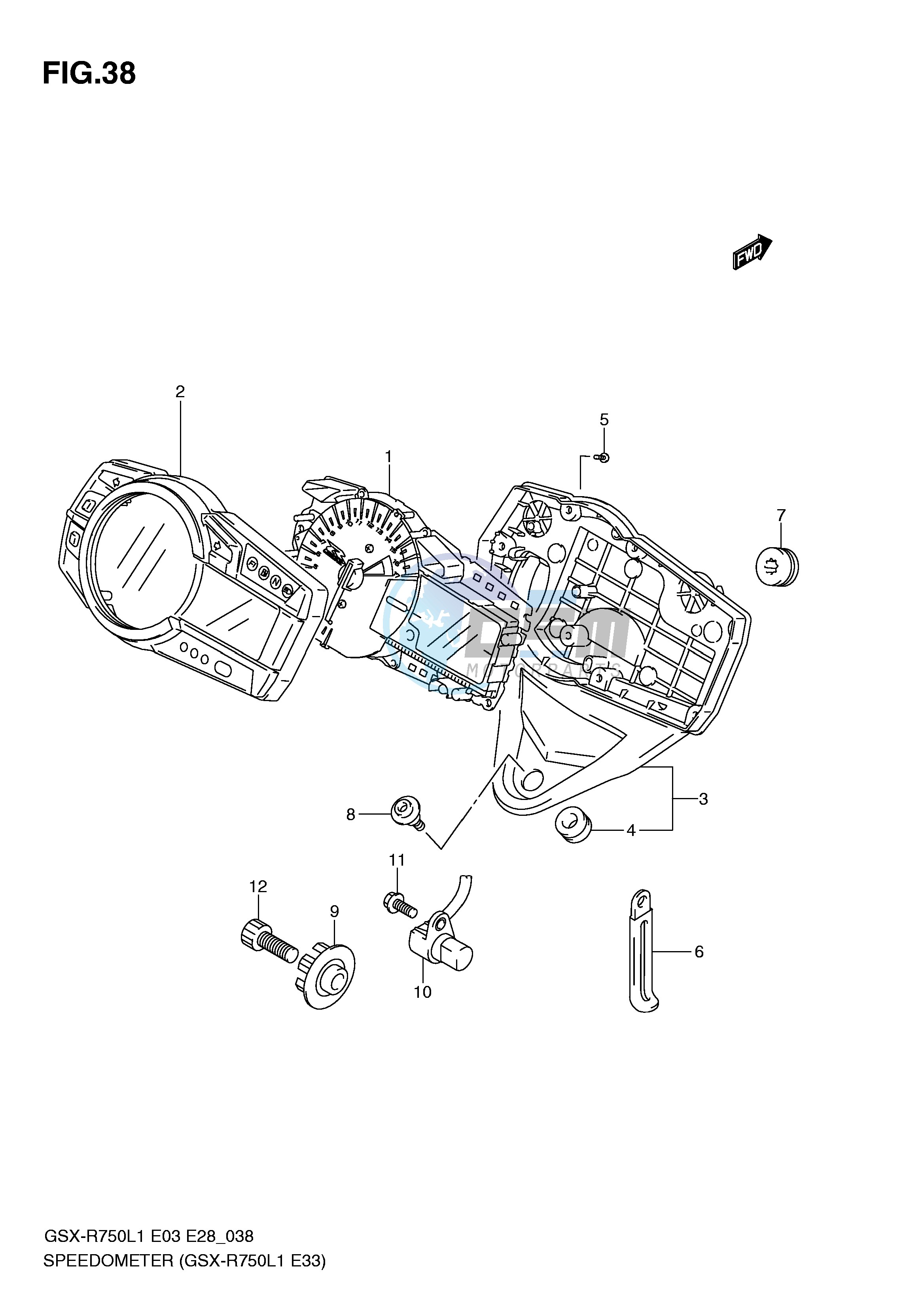 SPEEDOMETER (GSX-R750L1 E33)