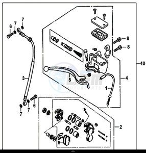 CROX 50 (25 KM/H) (AE05WA-NL) (E4) (L8-M1) drawing FRONT BRAKE MASTER CYLINDER