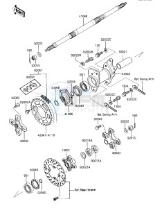 KXT 250 B [TECATE] (B1) [TECATE] drawing REAR HUB_AXLE_CHAIN