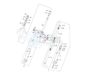 YP R X-MAX 250 drawing FRONT FORK