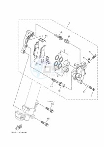 YZ125 (B4XN) drawing FRONT BRAKE CALIPER