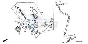 CRF230F9 Australia - (U) drawing FR. BRAKE MASTER CYLINDER