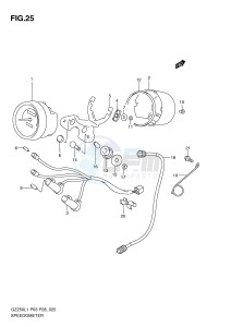 GZ250 (P3) drawing SPEEDOMETER (MODEL P28)