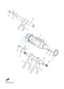 YZF-R1B 1000 (1KBP) drawing SHIFT CAM & FORK