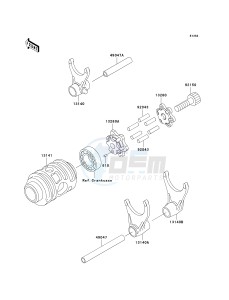 KX 125 L (L4) drawing GEAR CHANGE DRUM_SHIFT FORK-- S- -