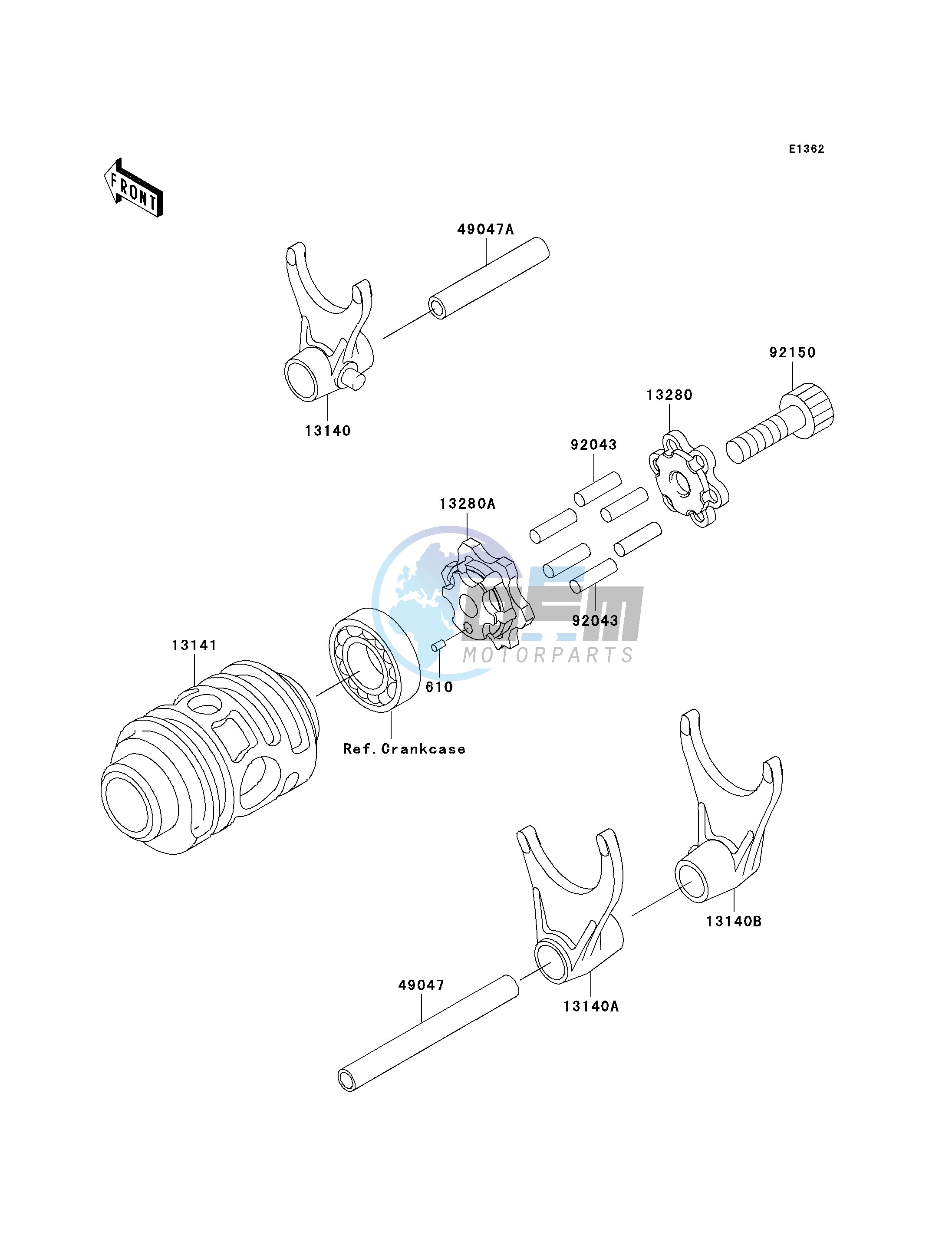 GEAR CHANGE DRUM_SHIFT FORK-- S- -