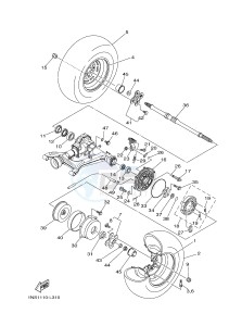 YFM350FWA YFM35FGD GRIZZLY 350 4WD (1NS8 1NS9) drawing REAR WHEEL