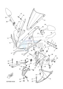 YZF-R125 R125 (5D78 5D78 5D78) drawing COWLING 2